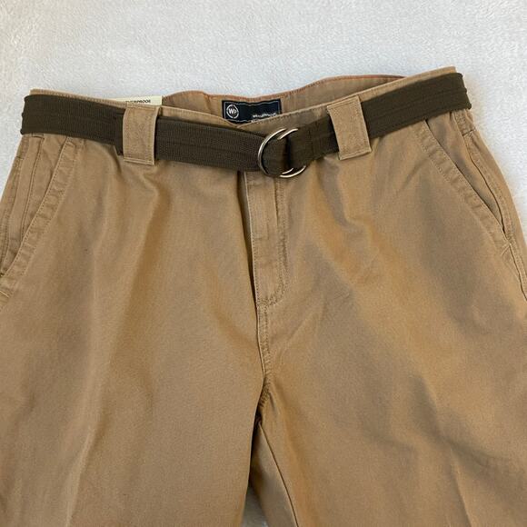 Weatherproof Mens Utility Chino The Utility Chino Pants 38x30 Camel Belted NWT - Picture 9 of 9